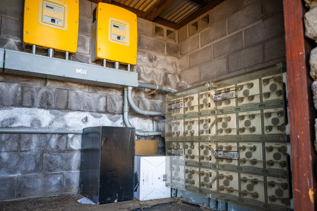 A room with sealed lead acid batteries.